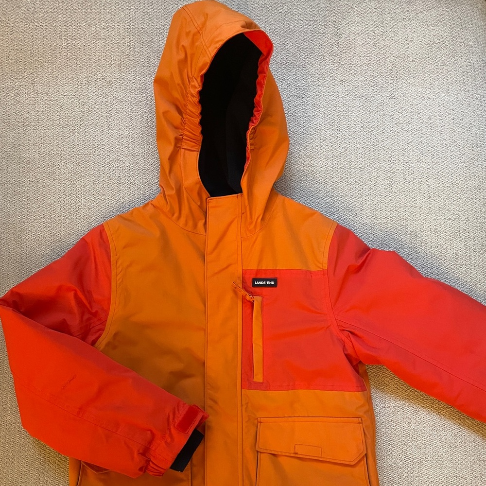 Lands’ End Kid’s Squall waterproof insulated winter jacket, size M